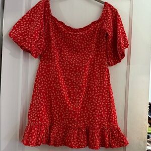 ASOS Red Floral Mini Dress